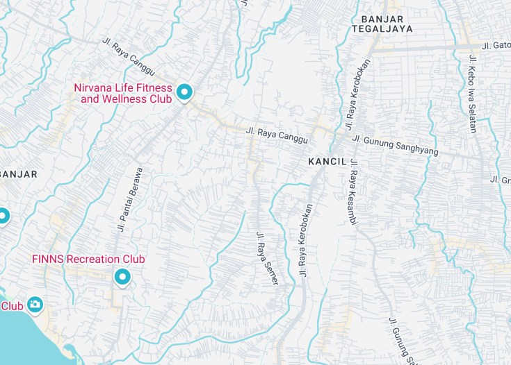 Map of Kerobokan, Indonesia