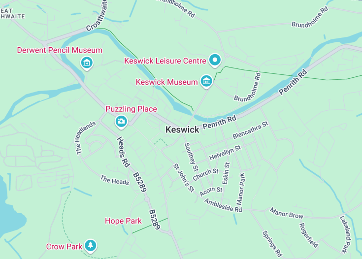 Map of Keswick, England (United Kingdom)