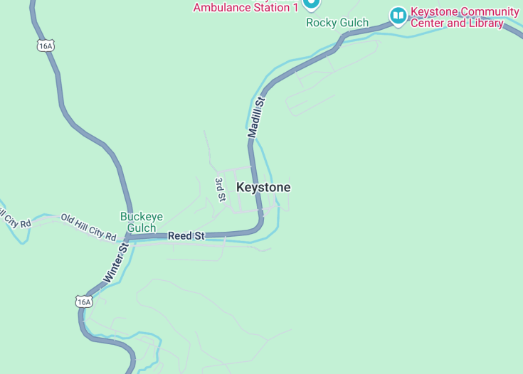 Map of Keystone, South Dakota (USA)