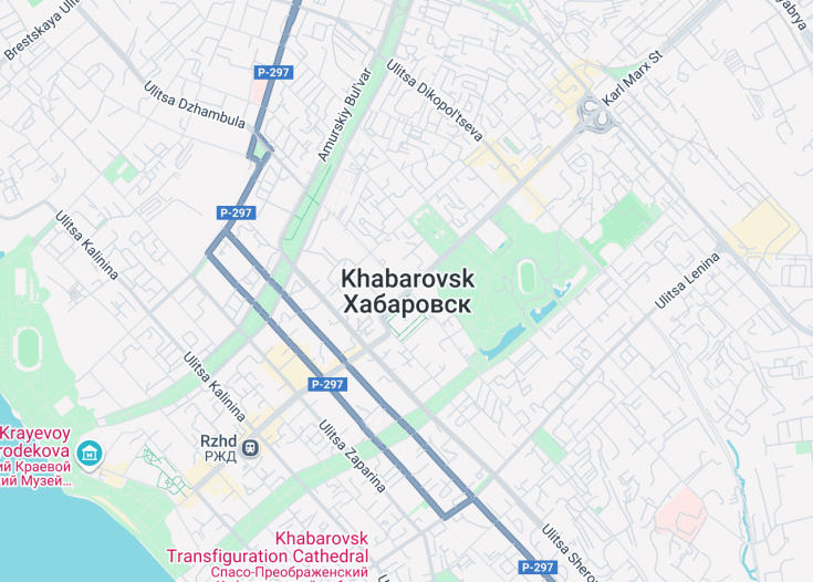 Map of Khabarovsk, Russia