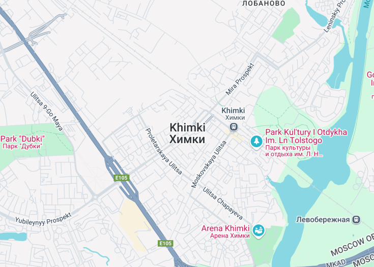 Map of Khimki, Russia