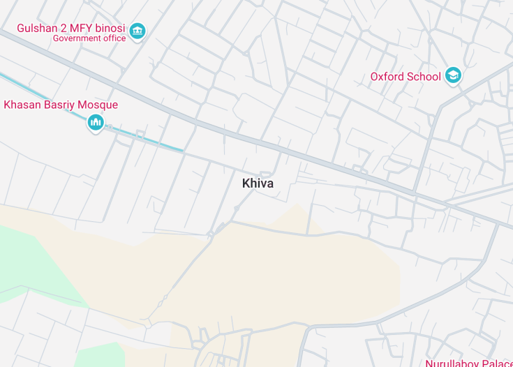 Map of Khiva, Uzbekistan