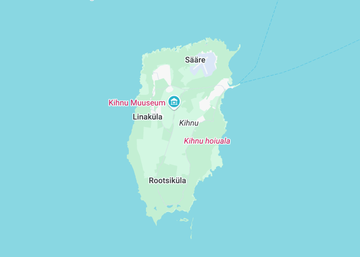 Map of Kihnu, Estonia