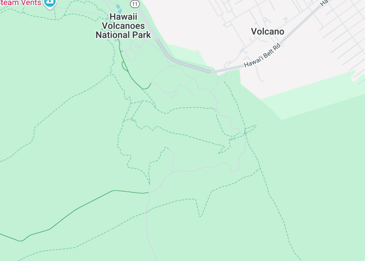 Map of Kilauea Iki Crater, Volcano