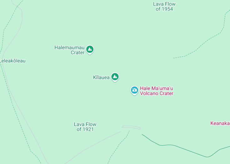 Map of Kilauea, Volcano