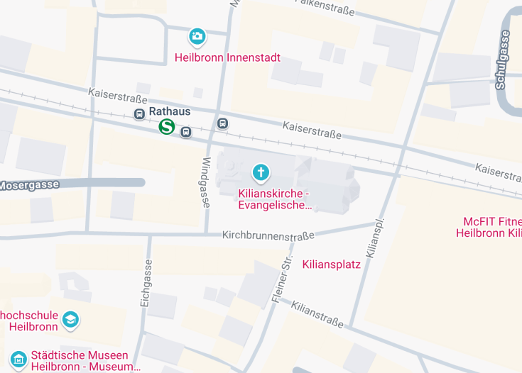 Map of Kilianskirche; Evangelische Kiliansgemeinde Heilbronn, Heilbronn