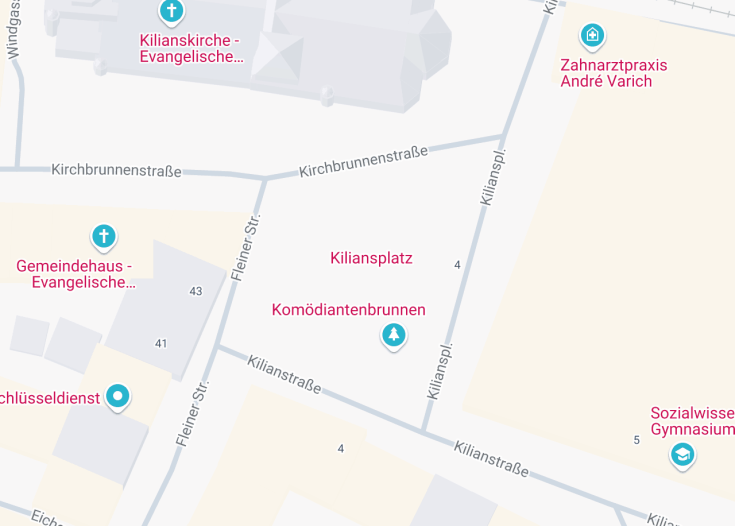 Map of Kiliansplatz, Germany