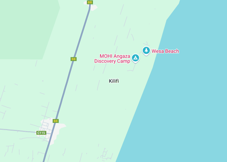 Map of Kilifi, Kenya