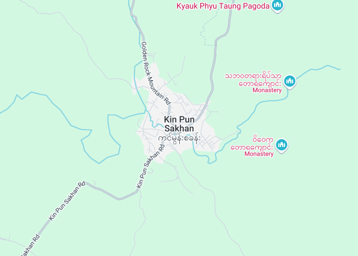 Map of Kin Pun Sakhan, Myanmar