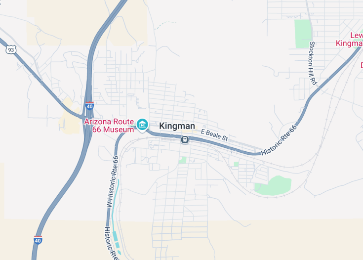 Map of Kingman, Arizona (USA)