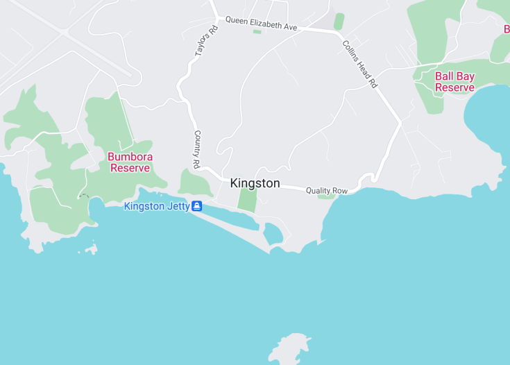 Map of Kingston, Norfolk Island (Australia)