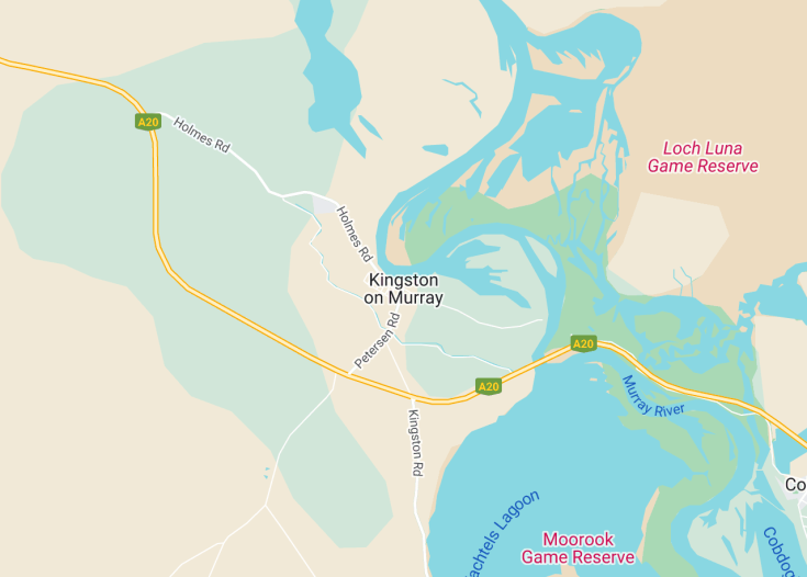 Map of Kingston on Murray, Australia