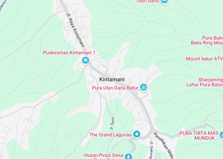 Map of Kintamani, Indonesia