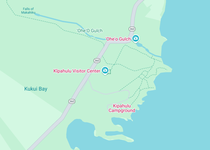 Map of Kipahulu Visitor Center, Hana