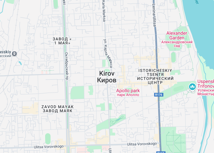 Map of Kirov, Russia