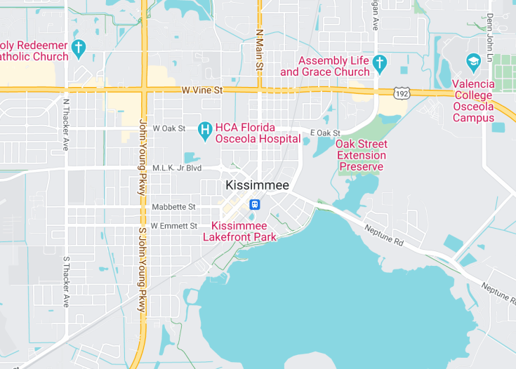 Map of Kissimmee, Florida (USA)