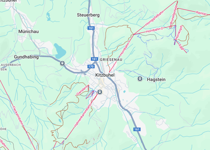 Map of Kitzbuhel, Austria