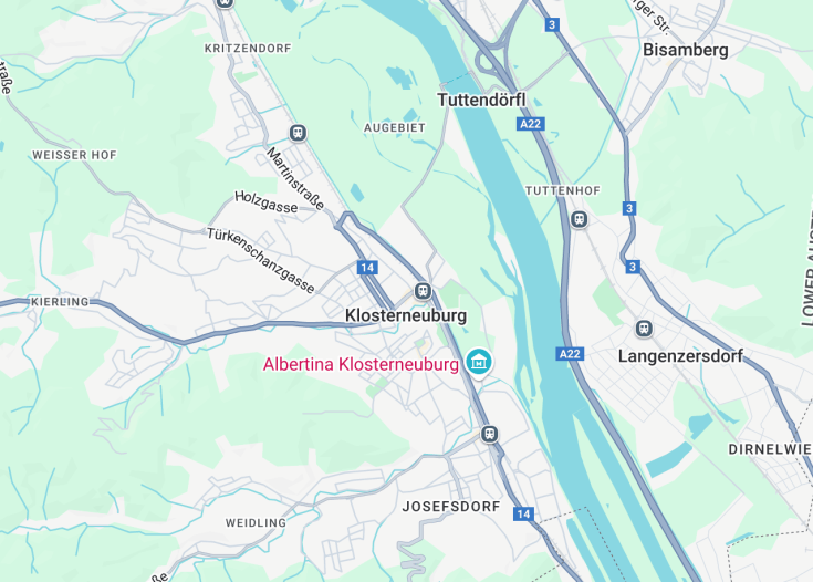 Map of Klosterneuburg, Austria