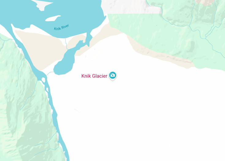 Map of Knik Glacier, Anchorage