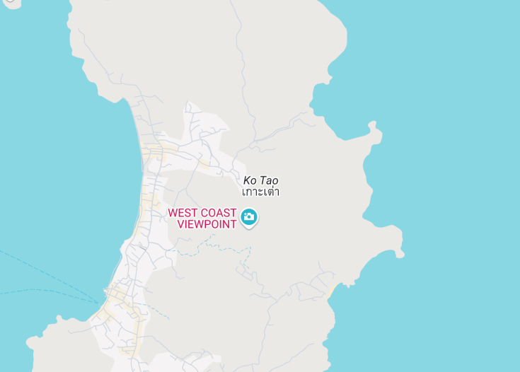 Map of Ko Tao, Thailand