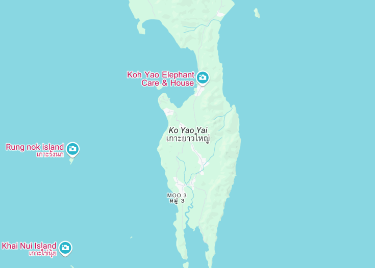 Map of Ko Yao Noi, Thailand