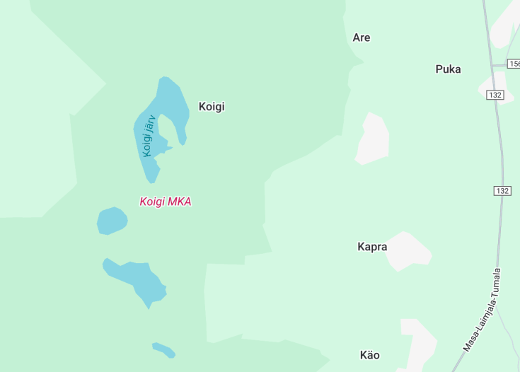 Map of Koigi bog hiking trail, Orissaare