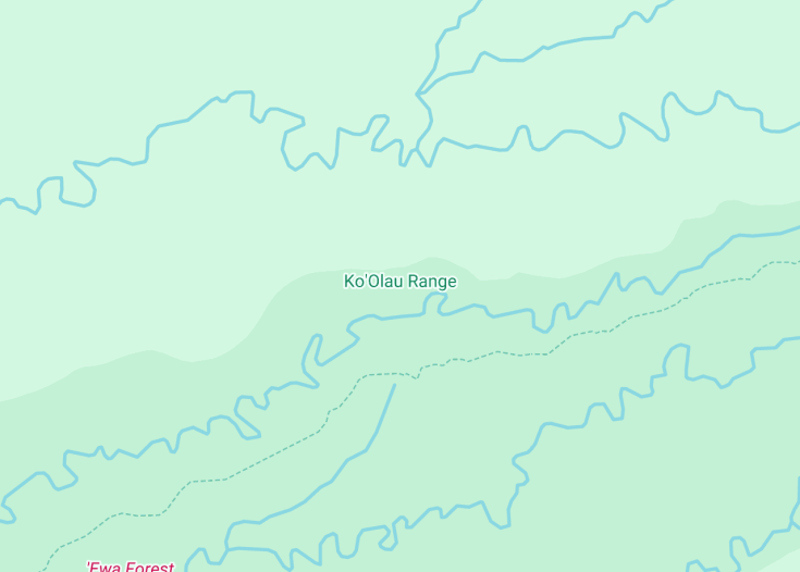 Map of Ko’olau Range, Waikane