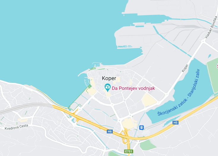 Map of Koper, Slovenia