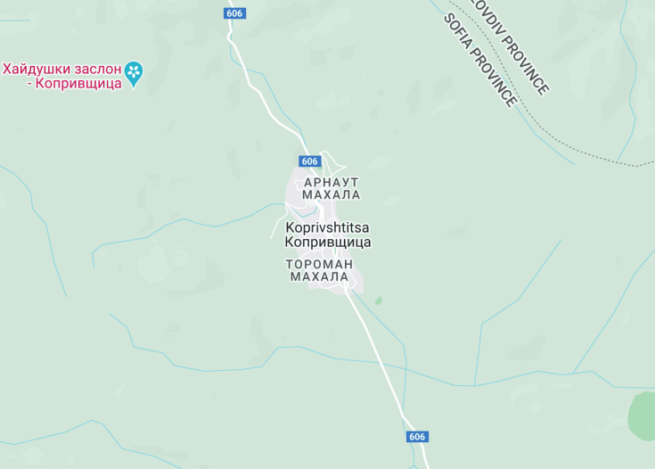 Map of Koprivshtitsa, Bulgaria