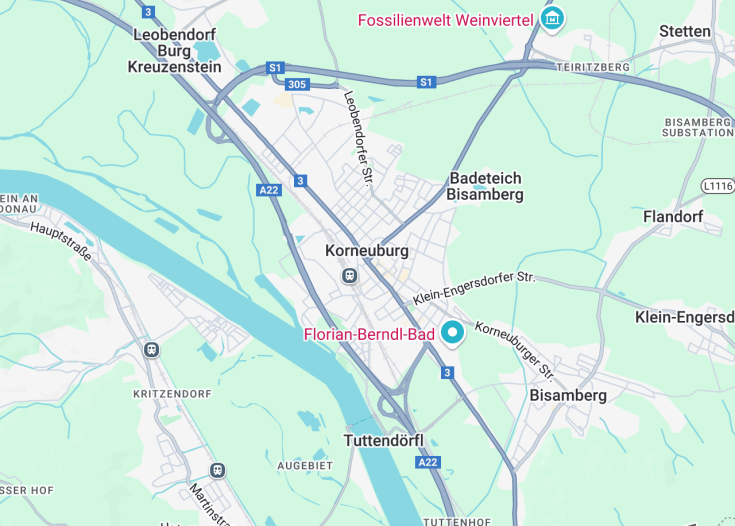 Map of Korneuburg, Austria