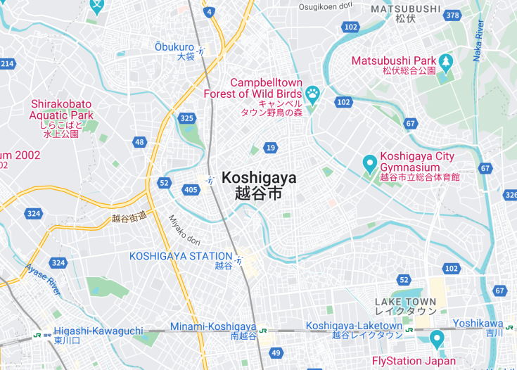 Map of Koshigaya, Japan