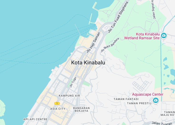 Map of Kota Kinabalu, Malaysia