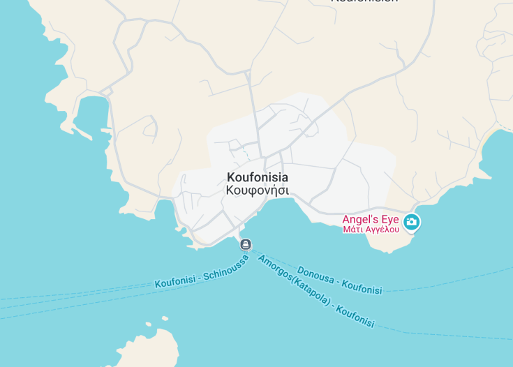 Map of Koufonisia, Greece