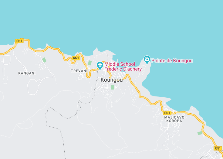 Map of Koungou, Mayotte (France)