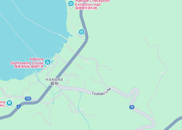 Map of Kozenin temple, Hakone