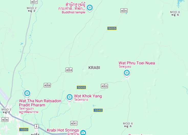 Map of Krabi, Thailand