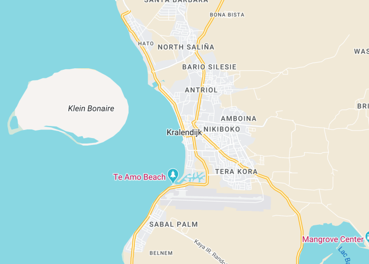 Map of Kralendijk, Bonaire (Netherlands)