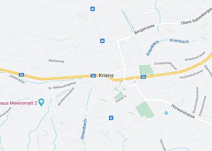 Map of Kriens, Switzerland