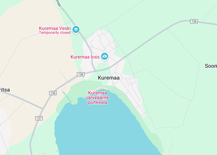 Map of Kuremaa, Estonia