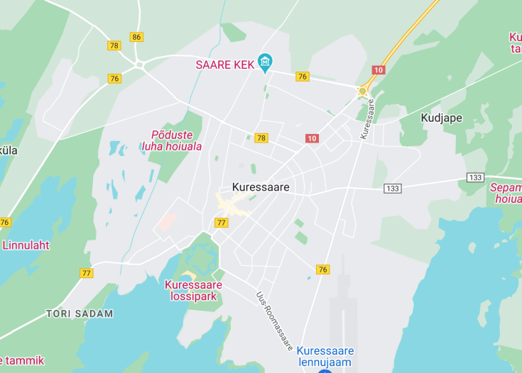 Map of Kuressaare, Estonia