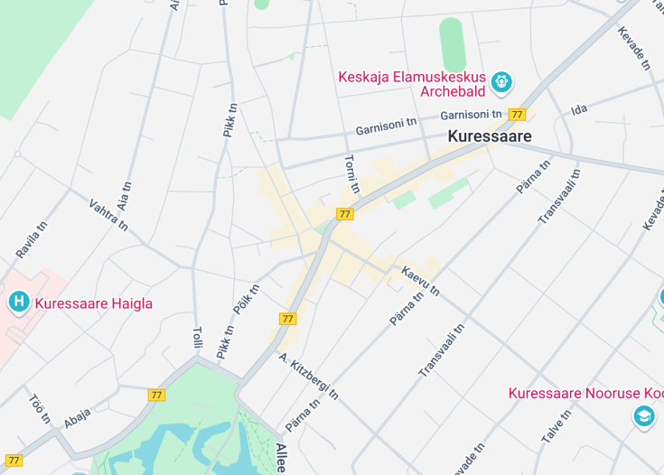 Map of Kuressaare Raegalerii, Kuressaare