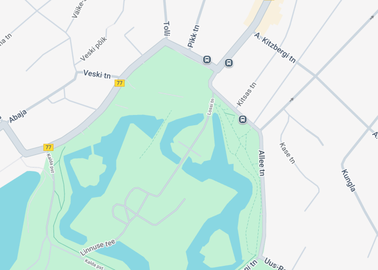 Map of Kuressaare Town Park, Kuressaare