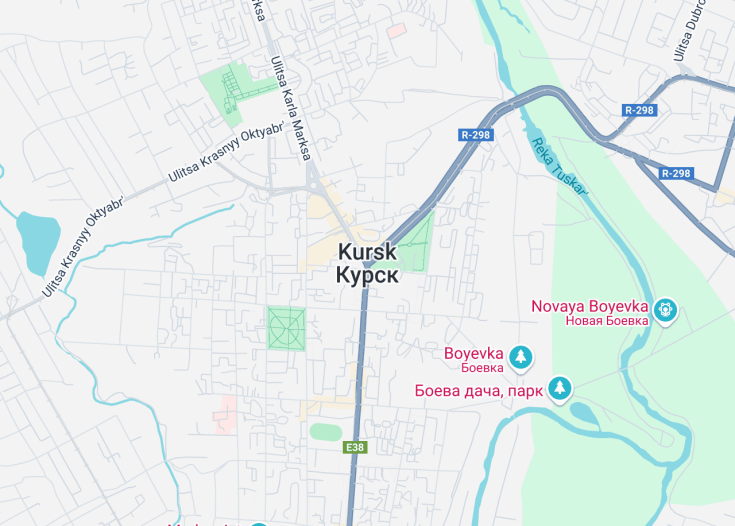 Map of Kursk, Russia