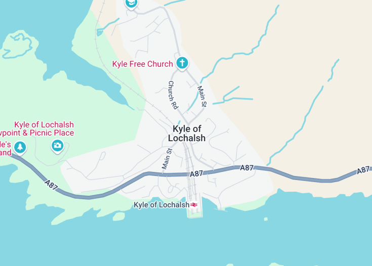 Map of Kyle of Lochalsh, Scotland (United Kingdom)