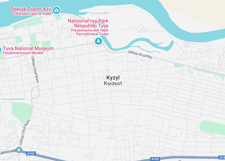 Map of Kyzyl, Russia