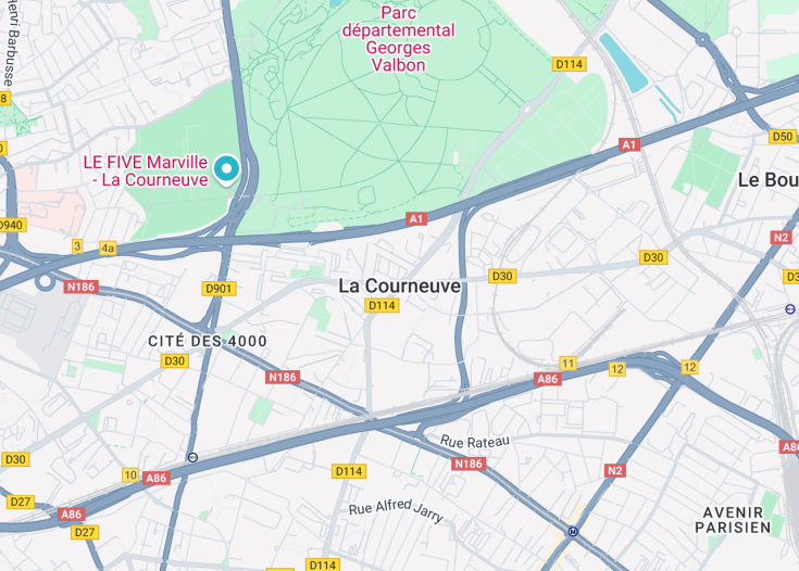 Map of La Courneuve, France