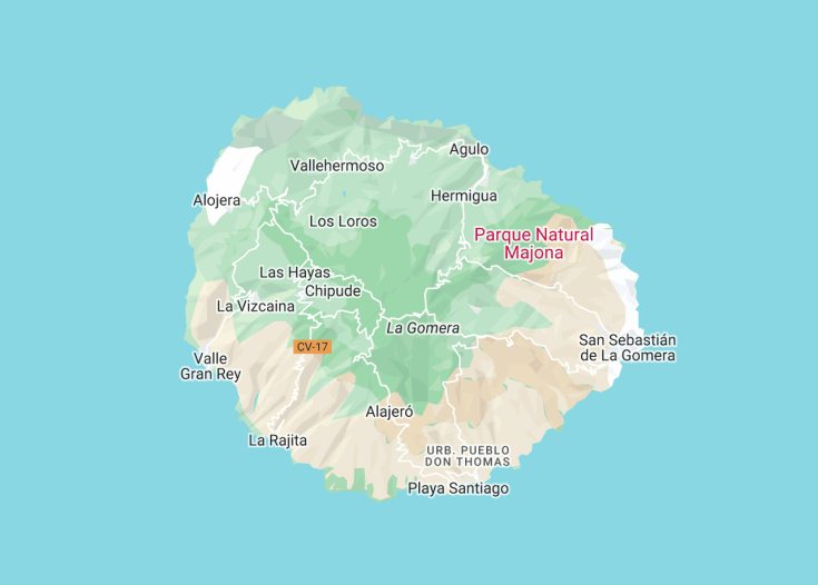 Map of La Gomera (Canaries, Spain), 