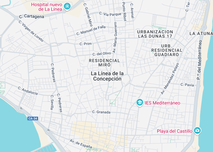 Map of La Línea de la Concepción, Spain