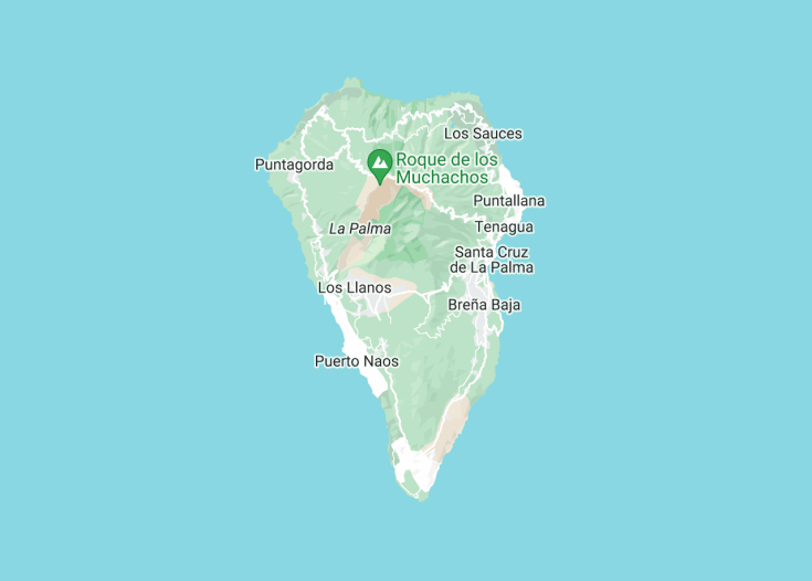 Map of La Palma (Canaries, Spain), 