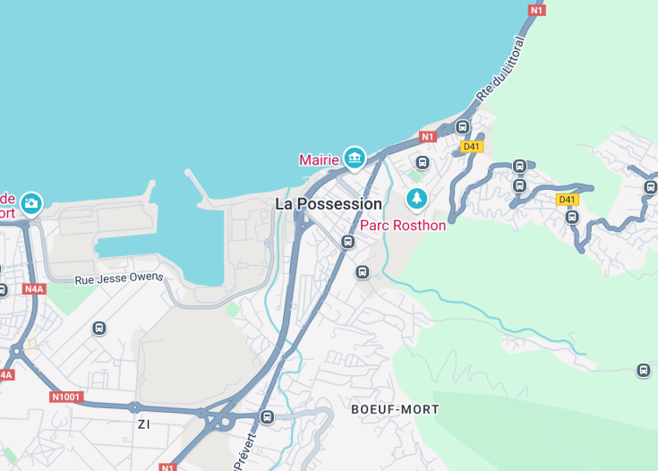 Map of La Possession, Réunion (France)